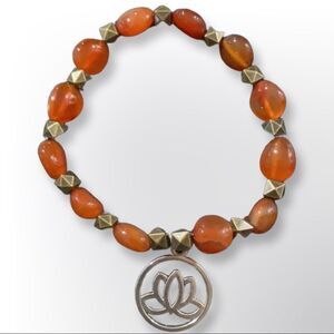 Amber & Lilly Charm Bracelet w/bronze accents